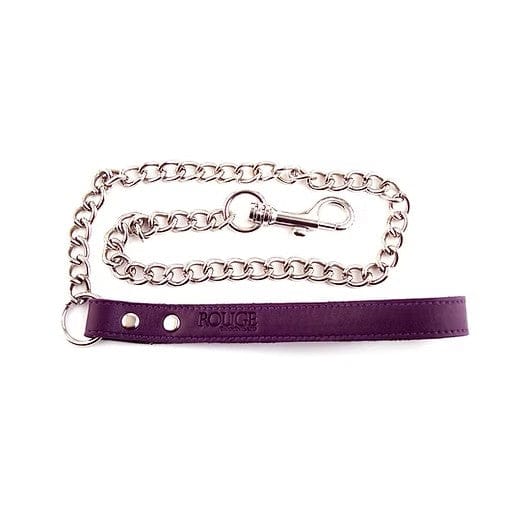 Rouge Genuine Leather Lead with 55cm Chain