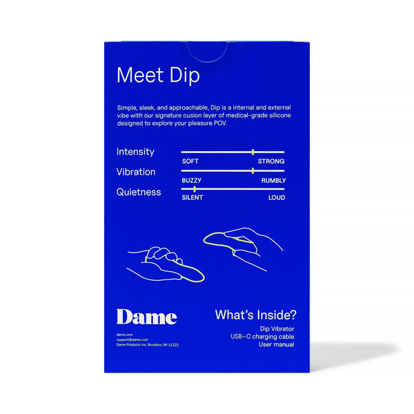 Dame Dip 2.0 Vibrator & Clitoral Vibe - Periwinkle