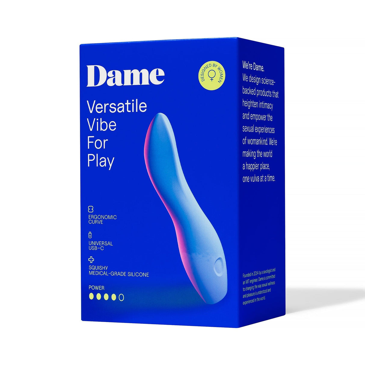 Dame Dip 2.0 Vibrator & Clitoral Vibe - Periwinkle
