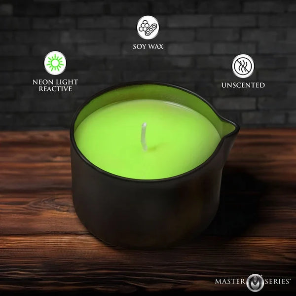 Wicked Wax Blacklight Reactive Drip Candle Set of 3