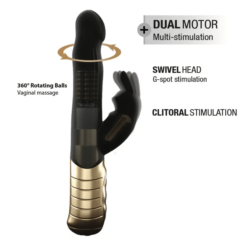Dorcel Baby Rabbit Vibrator Black Gold 2.0 – Dual Stimulation