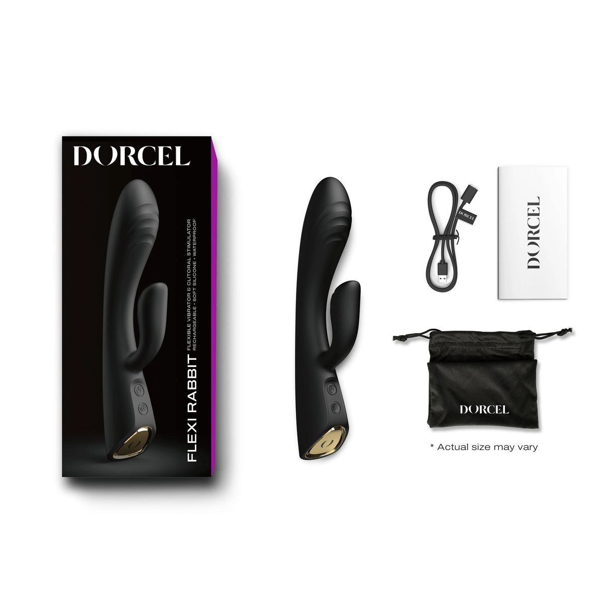 Dorcel Flexi Rabbit Vibrator - Black