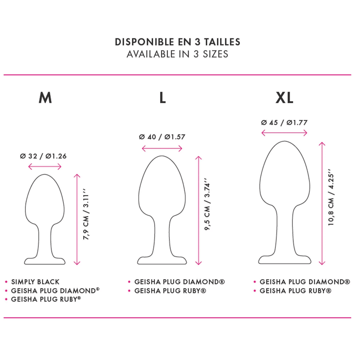 Dorcel Geisha Anal Plug Ruby Extra Large