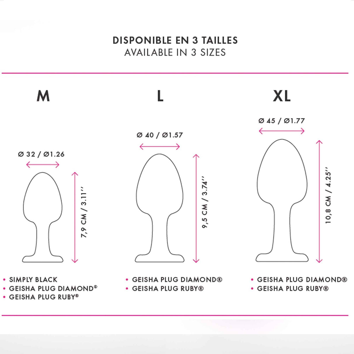 Dorcel Geisha Plug Ruby Medium - Luxurious Anal Plug