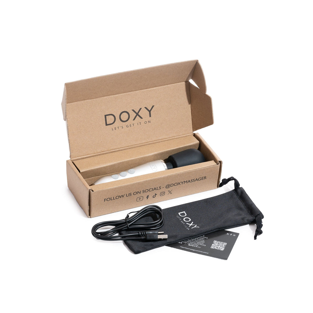 Doxy Go Wand Massager - Brushed Metal