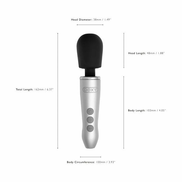 Doxy Go Wand Massager - Brushed Metal