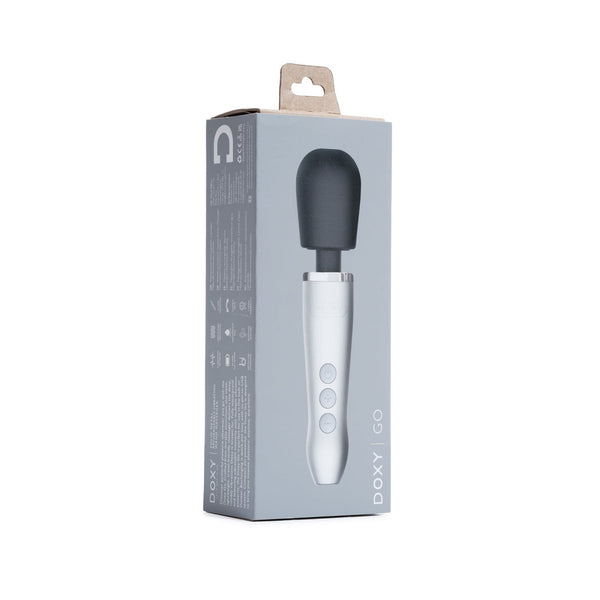 Doxy Go Wand Massager - Brushed Metal