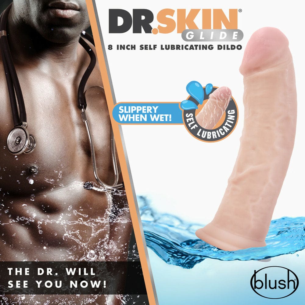 Dr. Skin - Glide 8" Self-Lubing Dildo