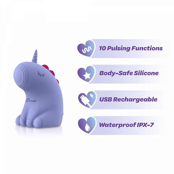 Dreamii Pulse Pulsing Unicorn Stimulator - Mystical Purple