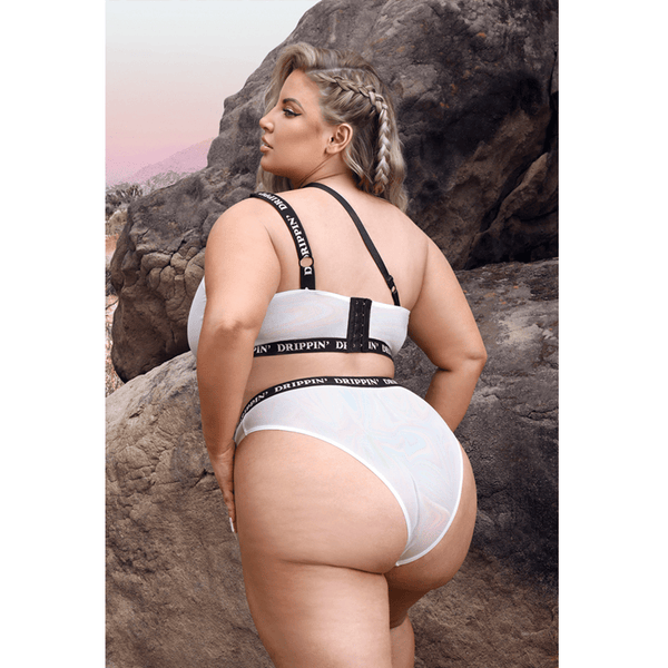 Drippin' One-Shoulder Crop Top & Cheeky Panty