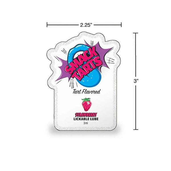 SMACK Tarts - Lickable Flavored Lubricant - Strawberry 3ML Pouch Display of 36 🍓