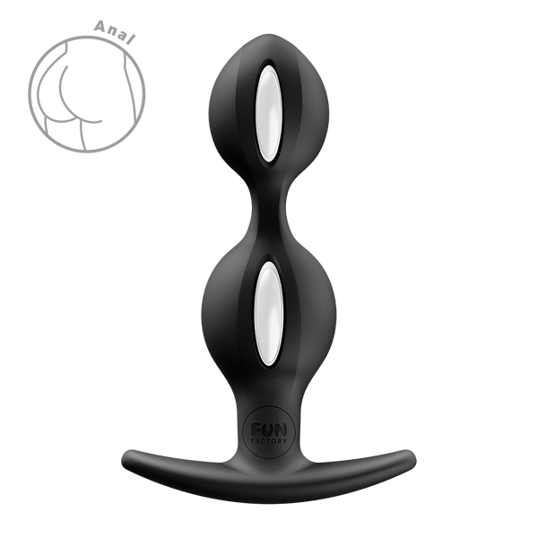 Fun Factory B Balls Duo Black Weighted Butt Plug