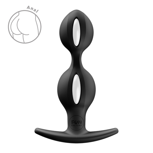 Fun Factory B Balls Duo Black Weighted Butt Plug