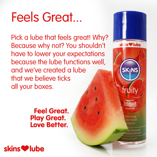 Skins Watermelon Water Based Lubricant 4.4 fl oz