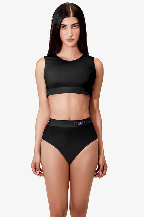 Virtue Women's Small JockVStrap Sheer Briefs - Black