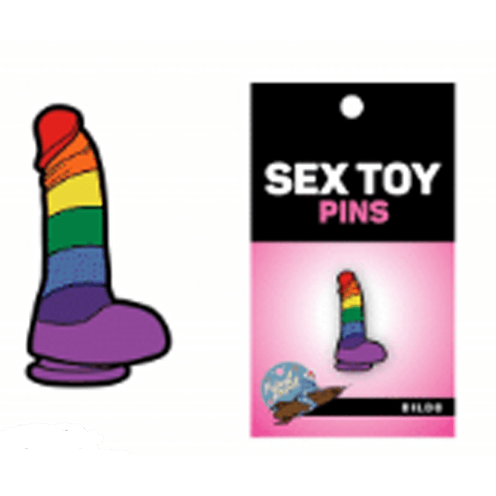 Enamel Pin: Rainbow Dildo
