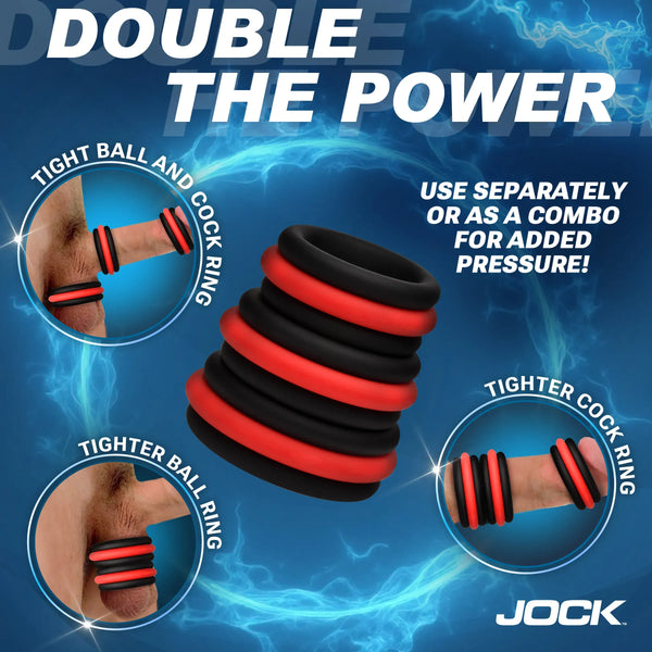 Enhancers 2-in-1 Silicone Cock Ring Set of 3