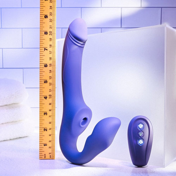 Evolved 2 Become 1 Remote-Controlled Strapless Strap-On Vibrator