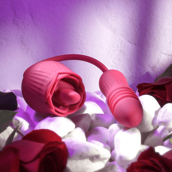 Evolved Wild Rose Dual-Motor Thrusting Bullet &Tongue Vibrator