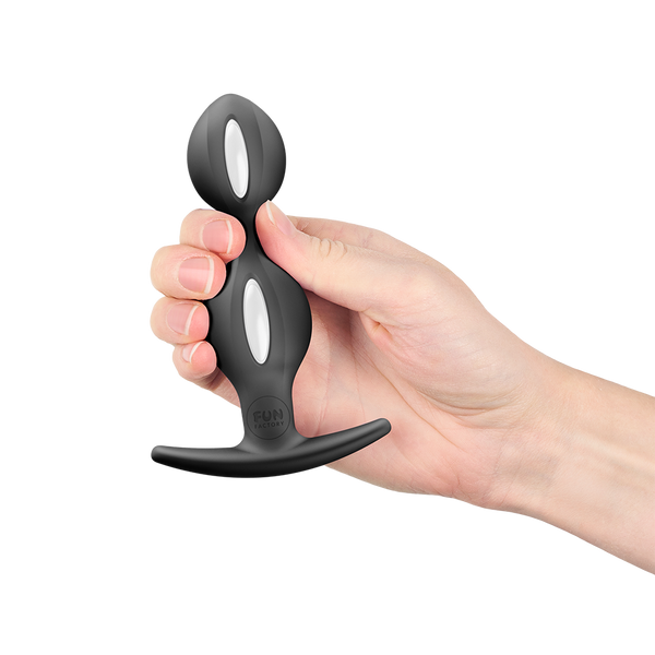 Fun Factory B Balls Duo Black Weighted Butt Plug