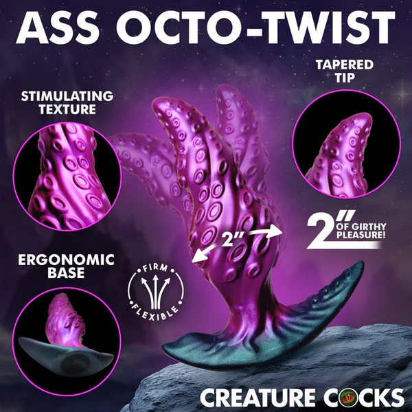 Creature Cocks Octo-Twist Silicone Anal Plug