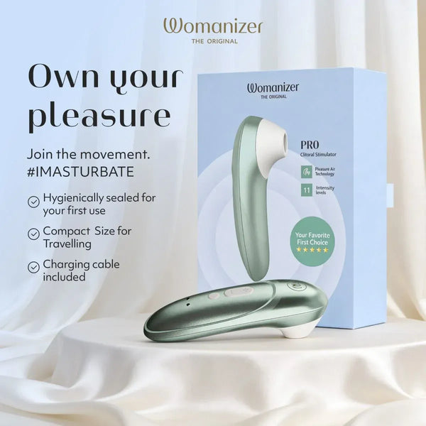 Womanizer Pro Sage Green Clitoral Stimulator