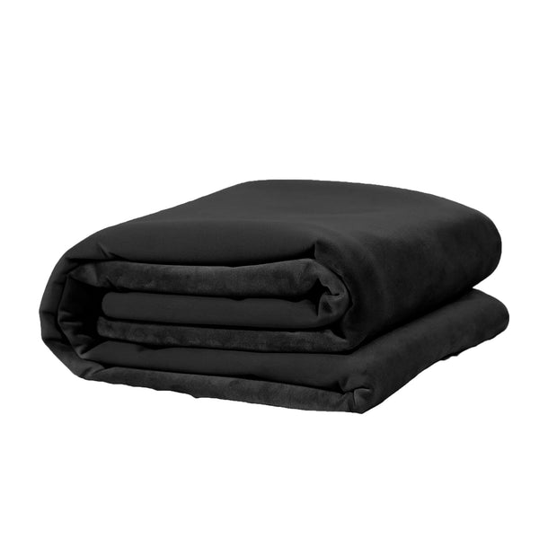 Fascinator Lush Throw Black Microvelvet - King Size