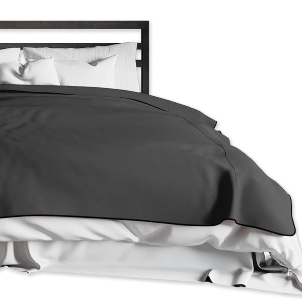 Fascinator Lush Throw Black Microvelvet - King Size