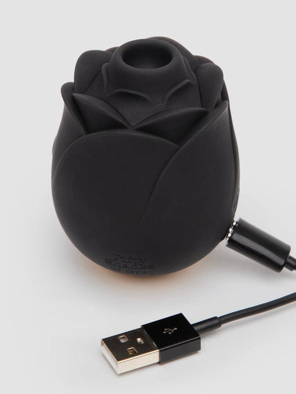 Fifty Shades of Grey Black Rose Silicone Clitoral Suction Stimulator 2.0