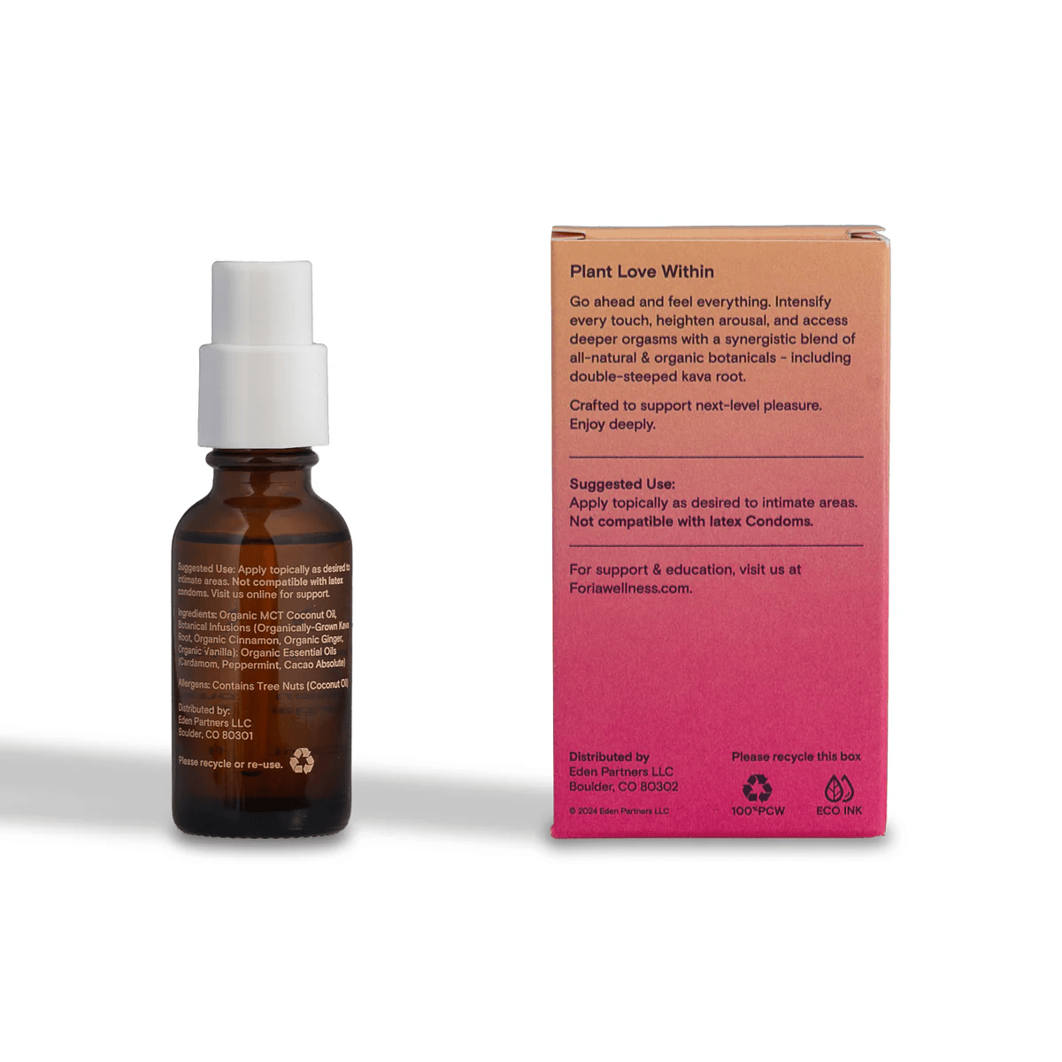 FORIA Intimacy Awaken Arousal Oil with Organic Botanicals 30ml / 1oz