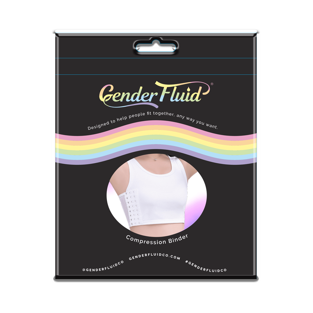 Gender Fluid Chest Binder White- 2XLarge