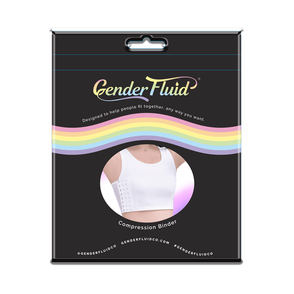 Gender Fluid Chest Binder White - Medium