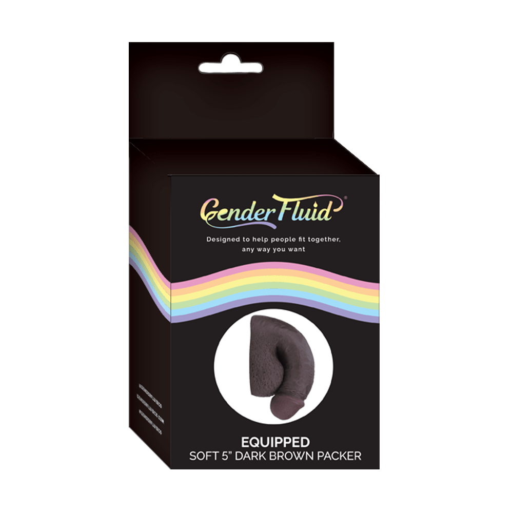 Gender Fluid Soft Packer 5" -Dark Brown*