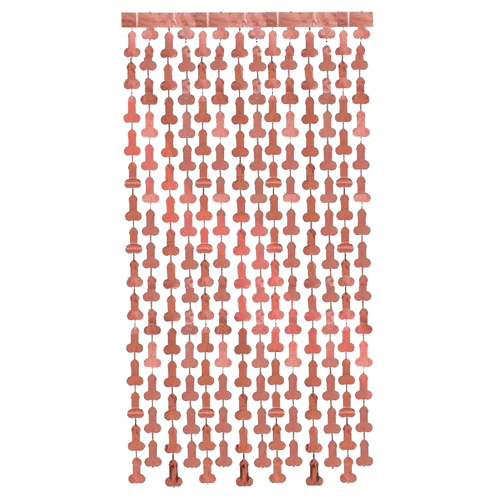 Glitterati Penis Metallic Foil Curtain 2