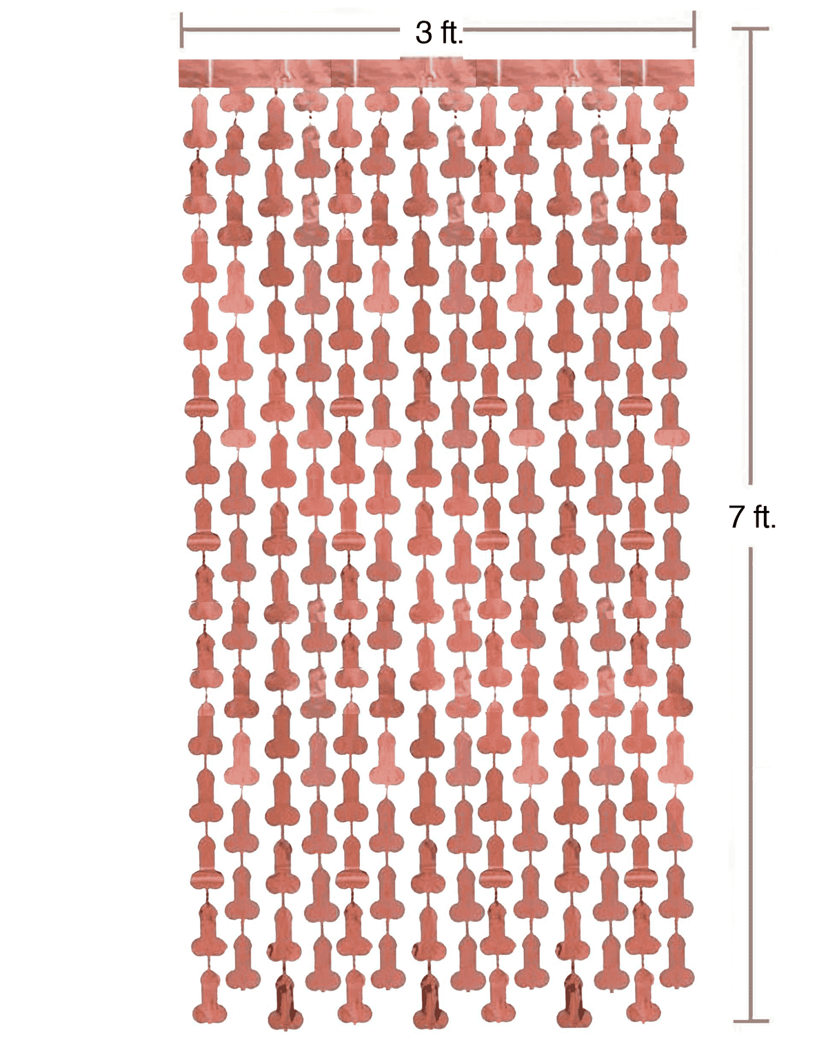 Glitterati Penis Metallic Foil Curtain 2