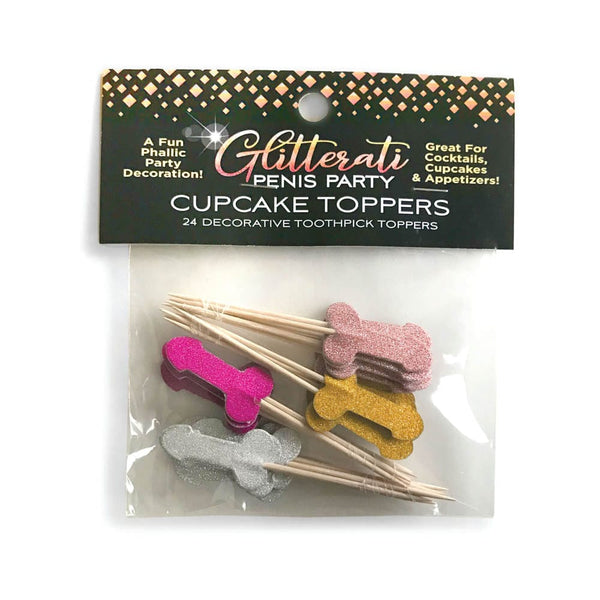 Glitterati Penis Party Picks - 24pc