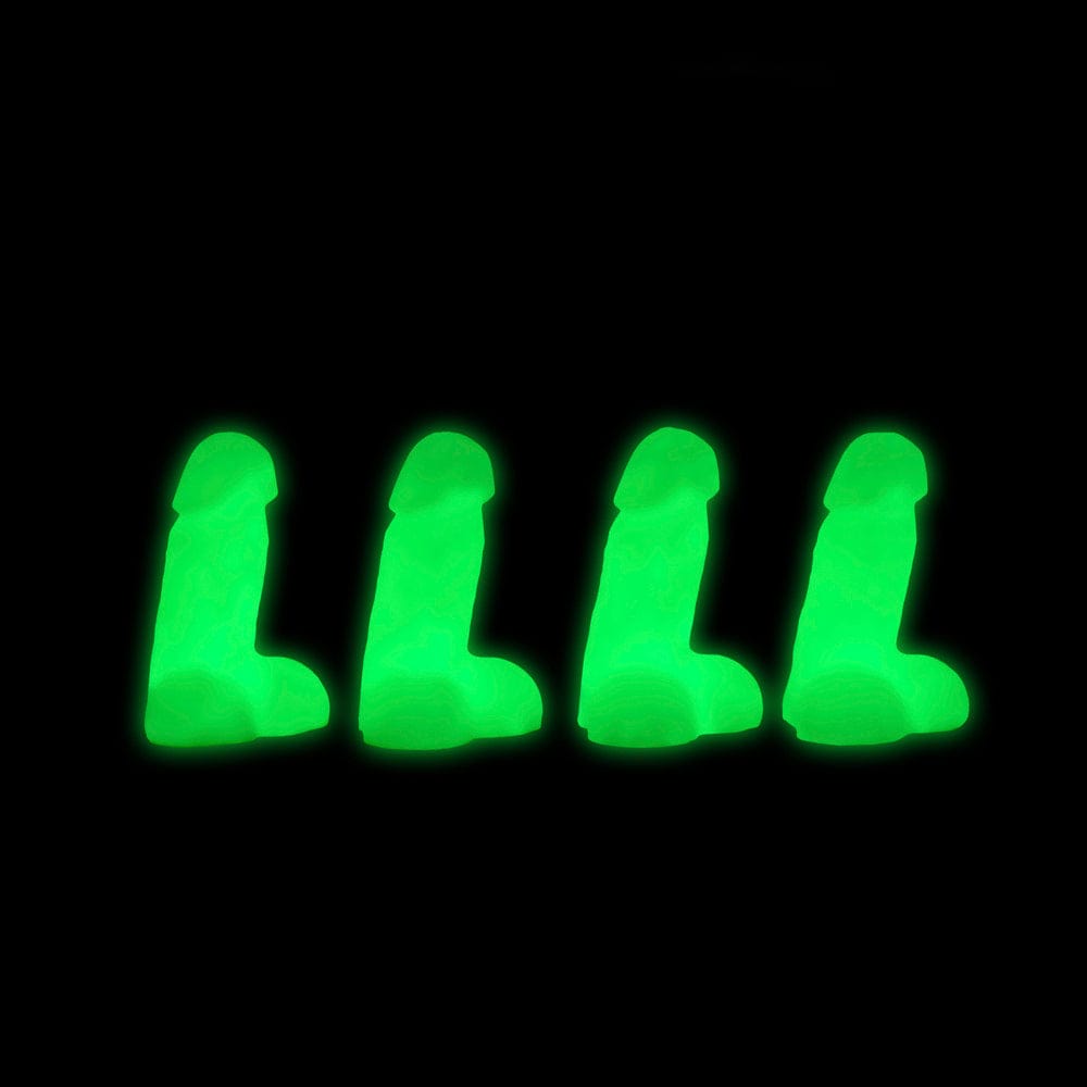 Glow-in-the-Dark Snap-On Peckers - 4 pk