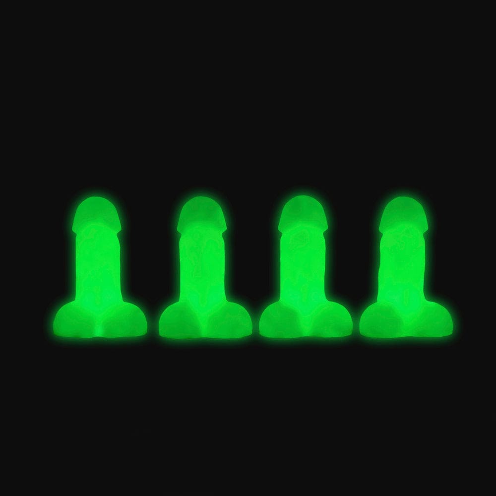 Glow-in-the-Dark Snap-On Peckers - 4 pk