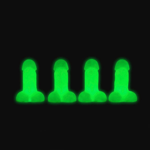 Glow-in-the-Dark Snap-On Peckers - 4 pk