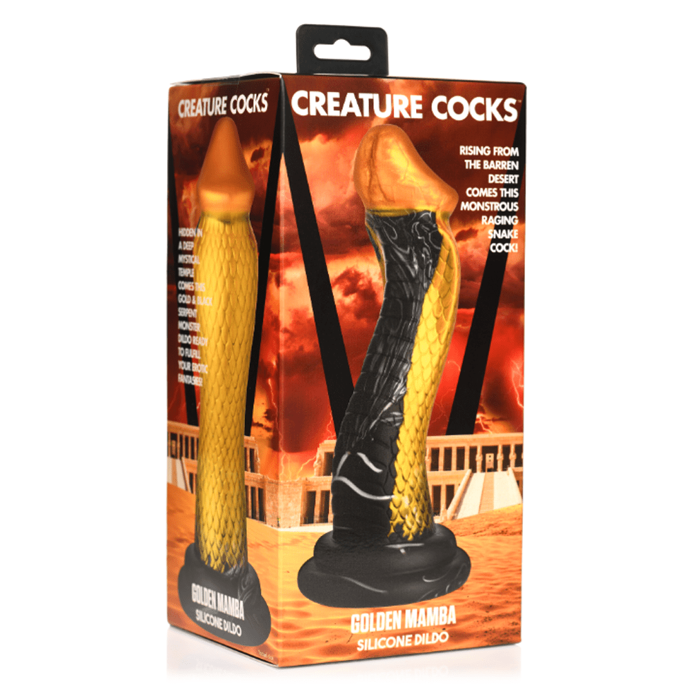 Golden Mamba Snake Silicone Dildo