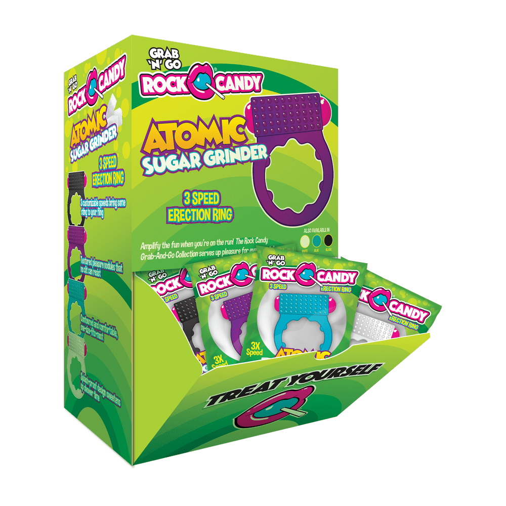 Grab-n-Go Atomic Sugar Grinders 24pc - Fun Cock Ring Vibe