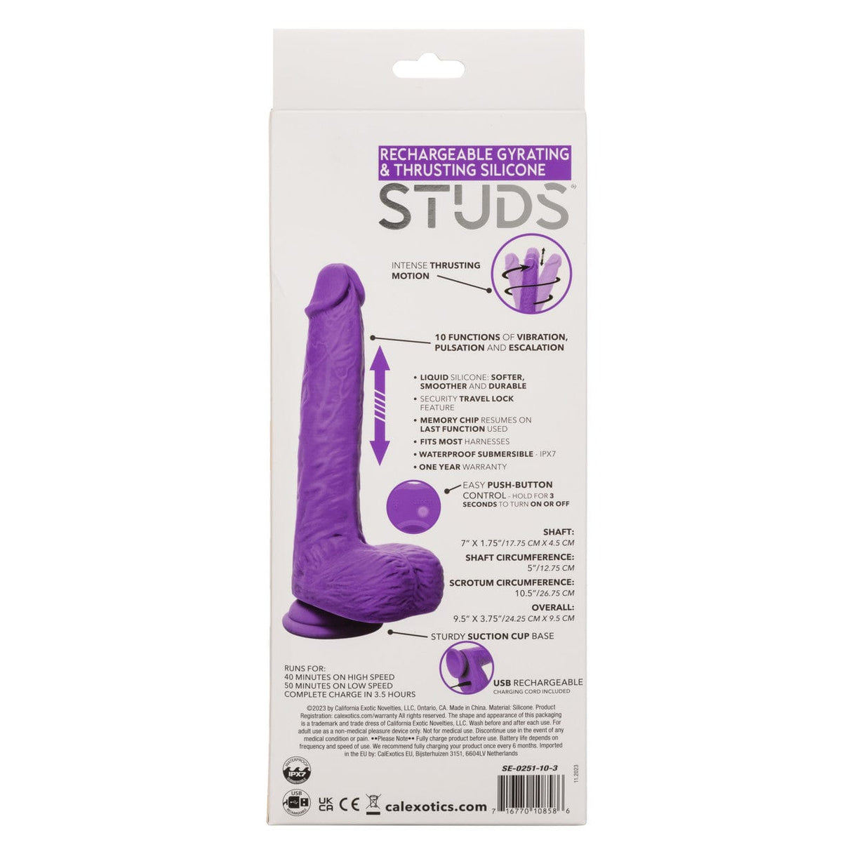 Gyrating & Thrusting Silicone Studs *