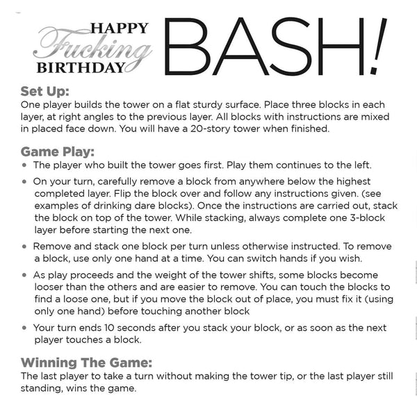 Happy Fucking BirthdayBash Drinking Game