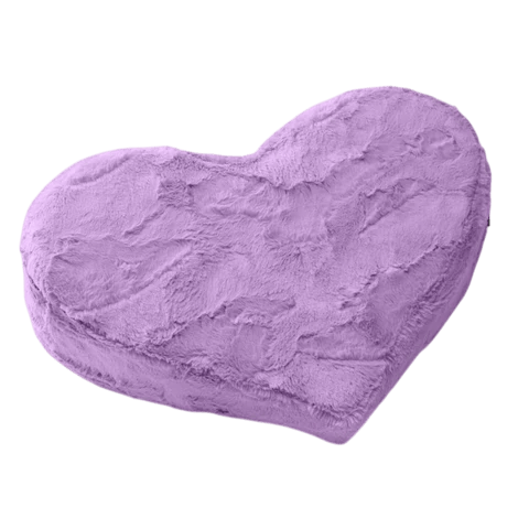 Heart Wedge Faux Fur, Purple