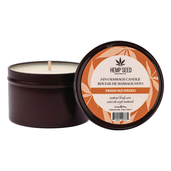 Hemp Seed 3-in-1 Massage Candle Fresh Squeezed 6oz