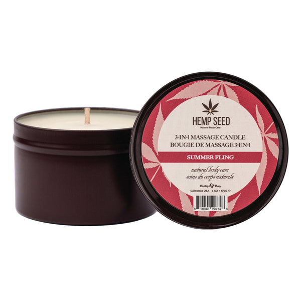 Hemp Seed 3-in-1 Massage Candle Summer Fling 6oz