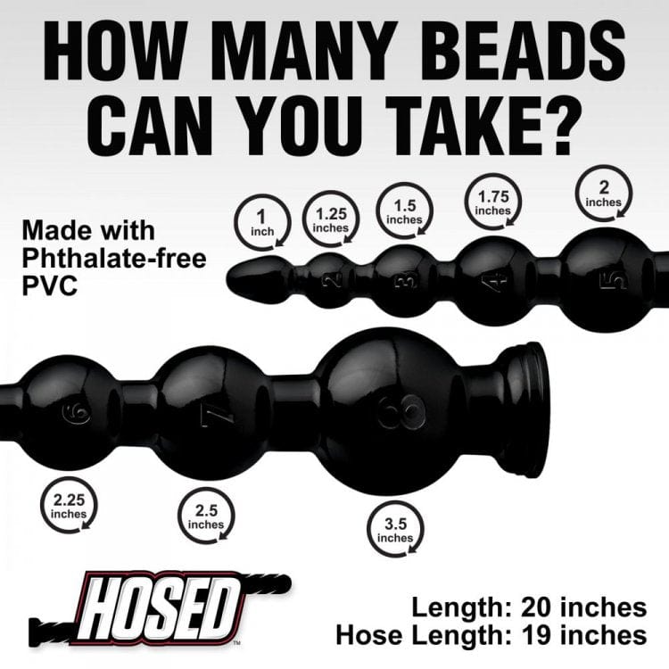 Hosed 19" Graduated Beaded Anal Snake