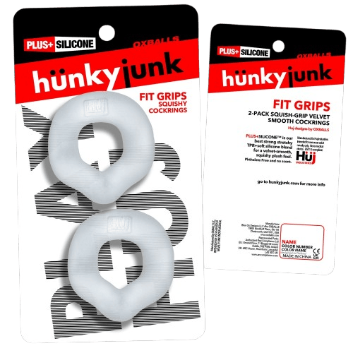 Hünkyjunk FIT GRIPS Clear Ergo-Fit Cock Rings 2-Pack