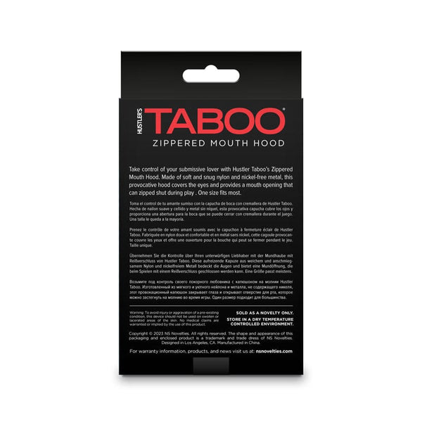Hustler Taboo - Zippered Mouth Hood - Wh