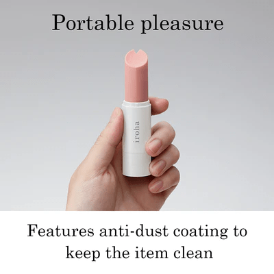 Iroha Stick - Compact Clitoral Vibrator (Light Pink & White)